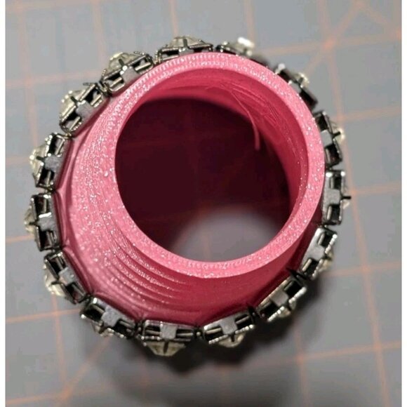 Crystal Rhinestone Dark Metal Bangle Bracelet Bling Costume - Picture 10 of 16